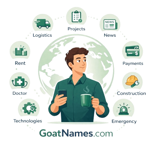 GoatNames search - find premium domains by keyword